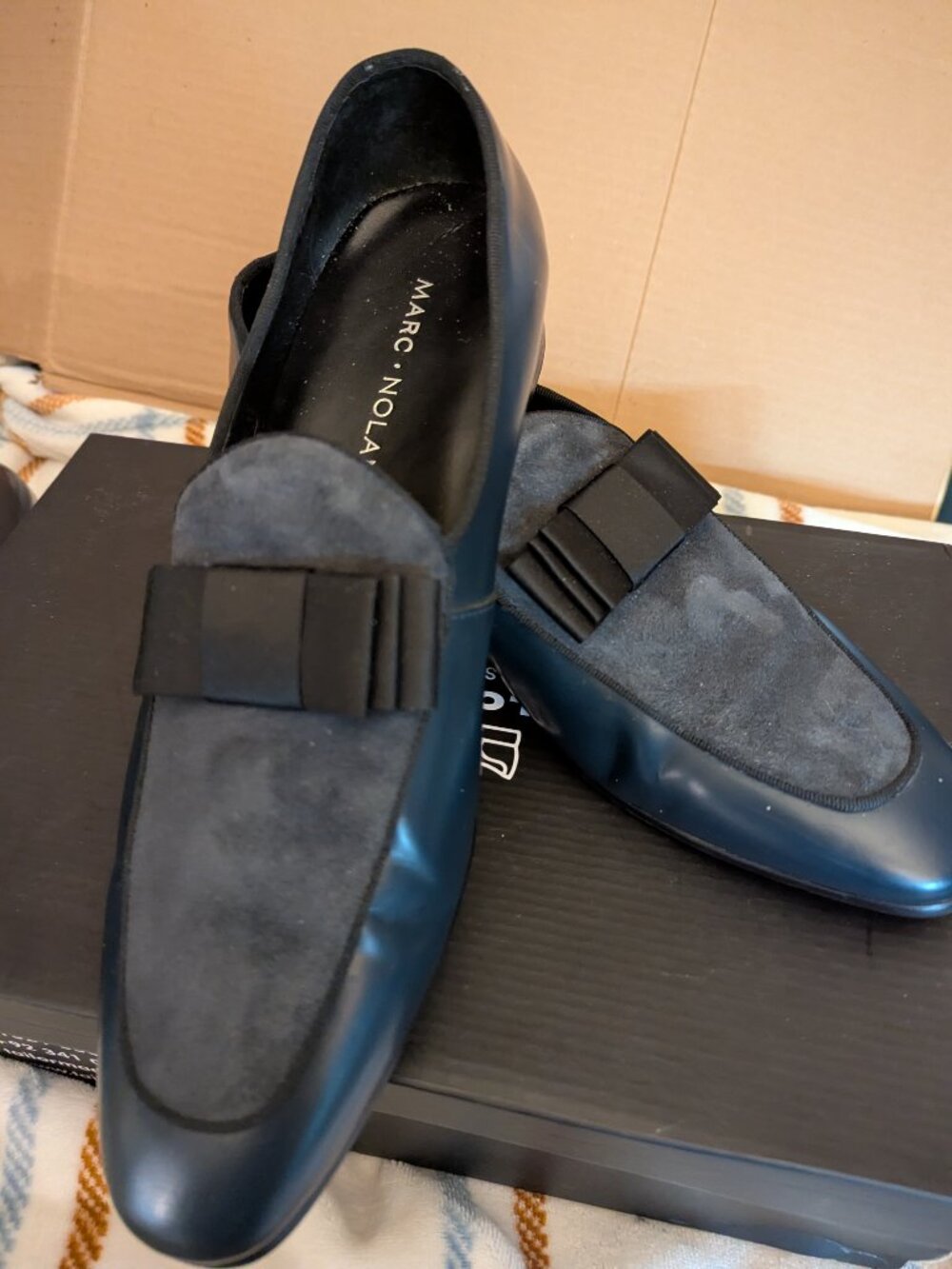 MARC NOLAN Men's Dress Shoes Navy Blue Size 9.5